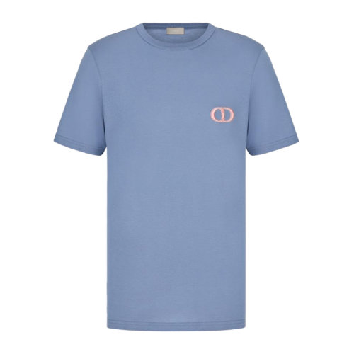 Dior Homme/迪奧桀傲 男裝服飾  圓領藍色棉 男士短袖T恤 013J600A-0589