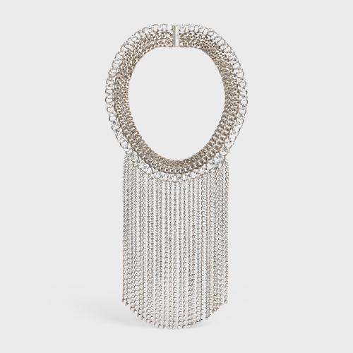  CELINE賽琳思琳 22年秋冬 男士 項鏈 COLLIER PLASTRON BOY DOLL EN LAITON RHODIé ET STRASS