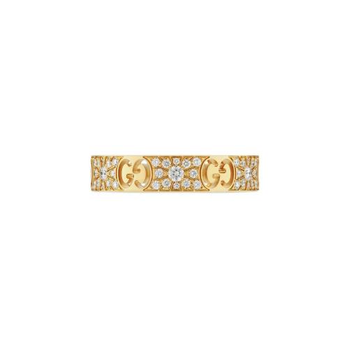  GUCCI古馳 22年秋冬 女士 Icon系列18K黃金星光戒指 729415 J8540 8000