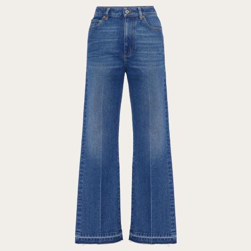  VALENTINO華倫天奴 22年秋冬 女士 牛仔褲 JEAN EN DENIM WB3DD12E7C6598 預定商品1-3周發貨