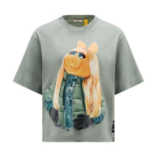  MONCLER蒙可蒙克萊 22年秋冬 女士 短袖T恤 The Muppets Motif T-Shirt H20948C00002M249581D