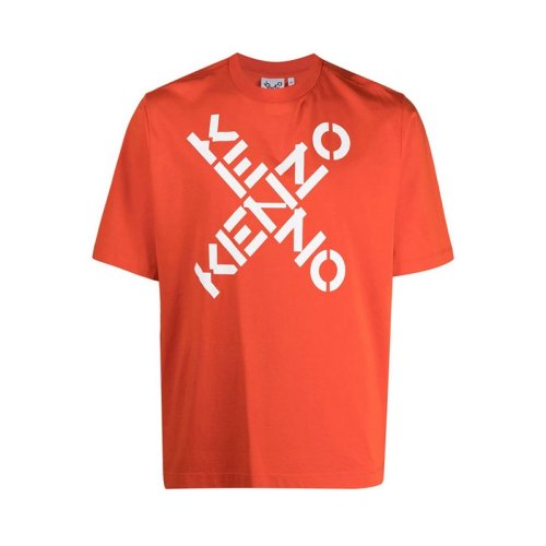  KENZO/高田賢三 男士橘黃色棉質短袖T恤 FA65TS5024SJ 16C PLFSX