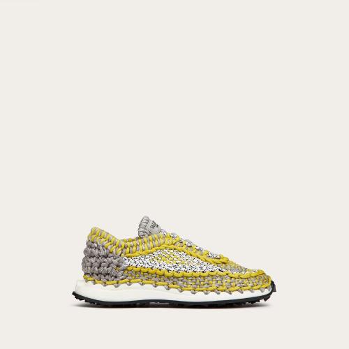  VALENTINO華倫天奴 22年春夏 男士 休閑運動鞋 Sneakers Crochet Valentino Garavani en tissu 預定商品1-3周發貨