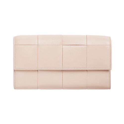  Bottega Veneta/葆蝶家 女士粉色皮革錢包 667433-VCQC4-6705 PLSX