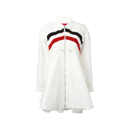 Moncler/蒙克萊 蒙口女裝 女士條紋裝飾白色棉質(zhì)時尚百搭秋冬夾克外套 461310026983