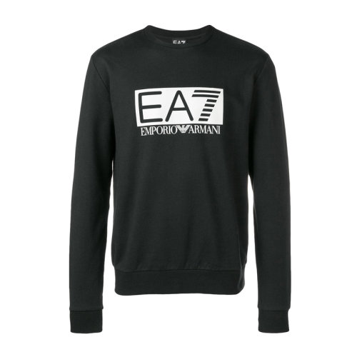 Emporio Armani/安普里奧阿瑪尼  男裝 服裝 衛(wèi)衣-棉質(zhì)圓領(lǐng)字母logo長袖 男士衛(wèi)衣