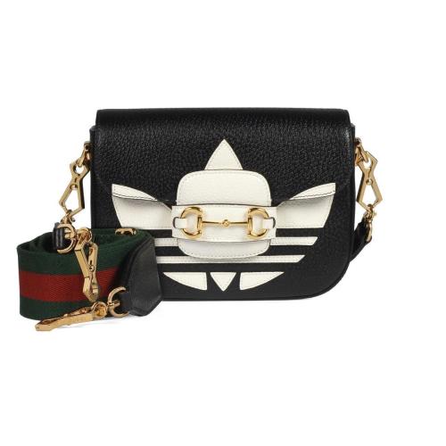  GUCCI古馳 22年秋冬 女士 adidas x Gucci Horsebit 1955系列迷你手袋 658574 U3ZDG 8726