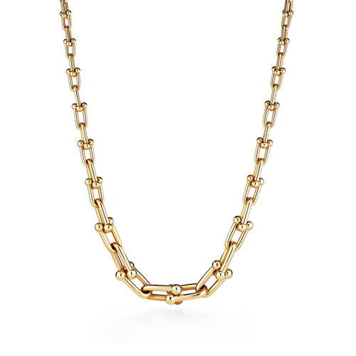 Tiffany & Co./蒂芙尼  Tiffany City HardWear系列 18k金黃金鏈式項鏈GRP09651