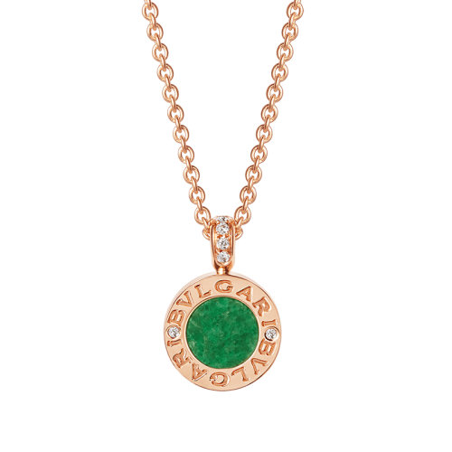 BVLGARI/寶格麗 BVLGARI BVLGARI系列 18K金玫瑰金鑲有玉石元素和鉆石項鏈 357256