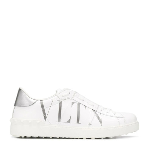 Valentino/華倫天奴 男士白色皮革經典字母徽標印花鉚釘裝飾休閑鞋運動鞋小白鞋平底鞋單鞋男鞋 WY2S0830-PST-2C0