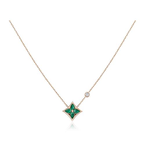  LV路易威登 22年秋冬 女士 項鏈 Collier pendentif Star Color Blossom BB， or rose， malachi