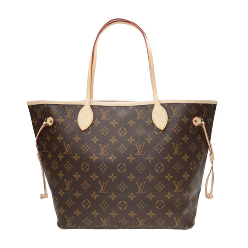 Louis Vuitton/路易威登 女士咖啡色皮革 Neverfull 經(jīng)典印花單肩包手提包媽咪包 M41177【預(yù)售3-4周】