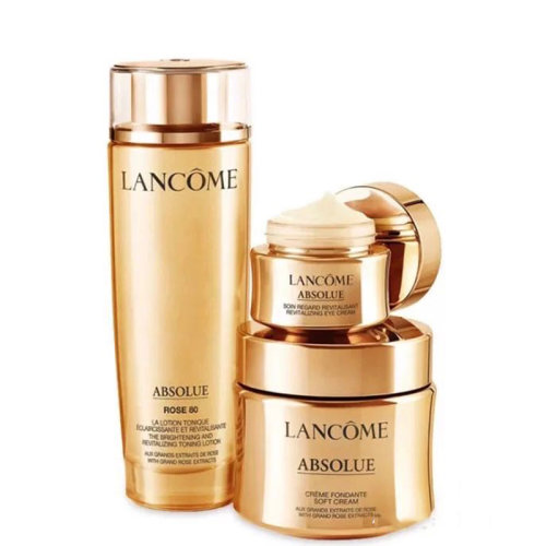 Lancome/蘭蔻  蘭蔻菁純奢潤新生護膚三件套（菁純玫瑰精華水150ml,蘭蔻面霜60ml,菁純眼霜20ml)新疆不發貨