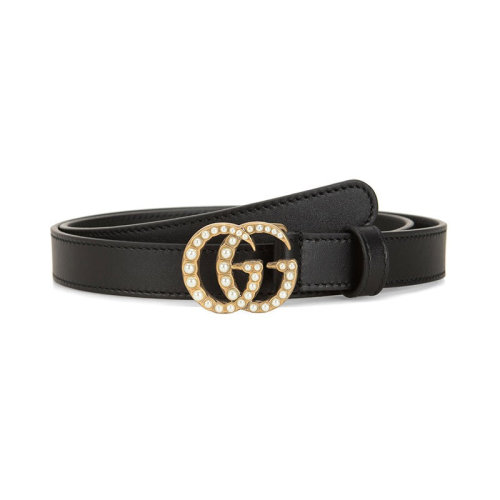 GUCCI/古馳 古琦 GG 珍珠 女士皮質時尚百搭皮帶腰帶 476342 AP0WT 8681