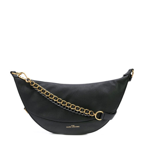 Marc Jacobs/馬克雅各布斯 ECLIPSE系列女士純色牛皮經(jīng)典字母徽標(biāo)印花拉鏈開(kāi)合單肩包鏈條包餃子包腋下包女包 M0016233 多色可選