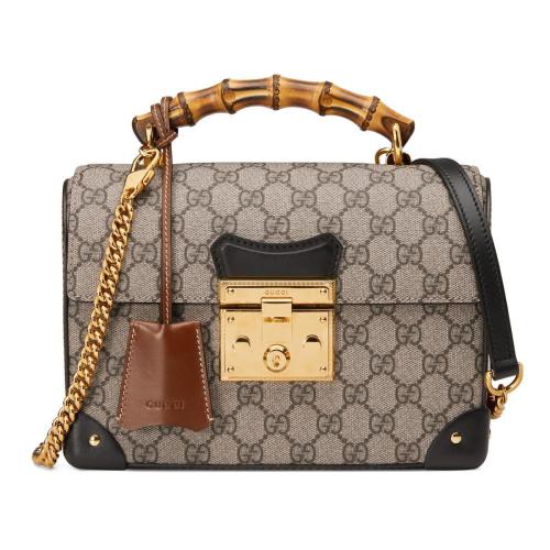  GUCCI古馳 22年秋冬 女士 Padlock系列GG小號竹節肩背包 603221 9U8YG 9861