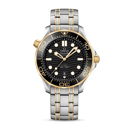 OMEGA/歐米茄 海馬系列 300米潛水表 同軸至臻天文臺 精鋼 Sedna K金表鏈 自動機械 男士腕表 210.20.42.20.01.002