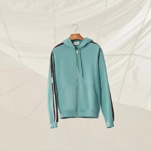  HERMES愛馬仕 22年秋冬 男士 衛衣 Sweat a capuche zippe ??Run H?? H257660HA64ME