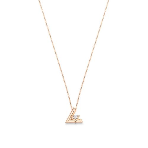  LV路易威登 22年秋冬 女士 吊墜 LV VOLT 1*w*8K金鉆石項鏈 Q93813 預定商品2-8周發貨