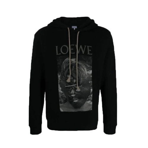 LOEWE/羅意威 男士黑色棉質衛衣 H6109730PC 1100