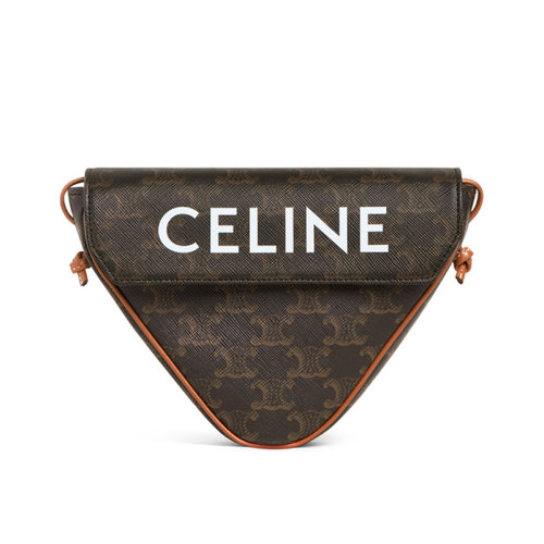 CELINE/賽琳  2021新品標志印花三角形手袋單肩斜挎包 195902BZK.04LI