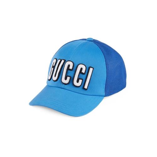  GUCCI古馳 22年秋冬 男士 飾Gucci貼飾棒球帽 701324 4HAOY 4969