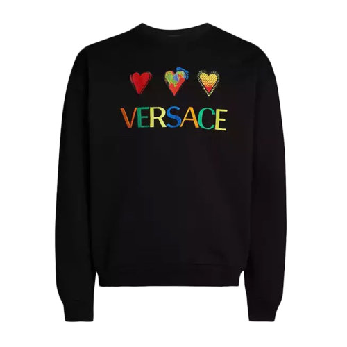 VERSACE/范思哲 時尚簡約 男士logo標飾 黑色棉質衛衣 A83121 A228146 A008