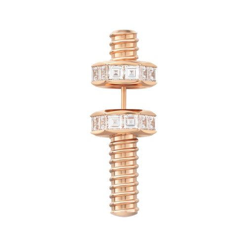 CARTIER/卡地亞  éCROU DE CARTIER系列 18k金玫瑰金鉆石螺母耳環胸針N8515213