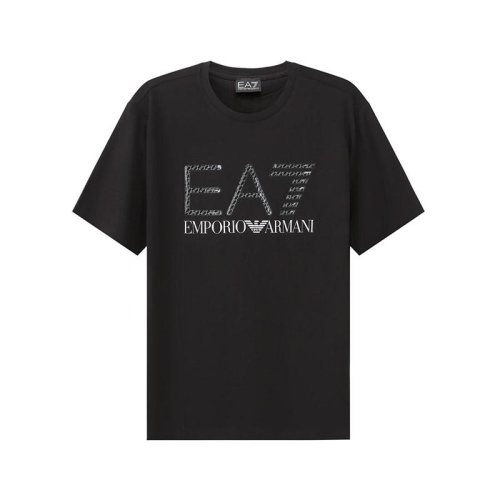  Emporio Armani/安普里奧阿瑪尼 男士黑色棉質短袖T恤 3LPT54 PJ02Z 0200 PLFSX