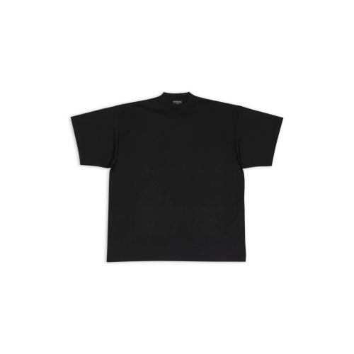  BALENCIAGA巴黎世家 22年秋冬 女士 短袖T恤 BALENCIAGA TAB OVERSIZED T恤 694576TMVB90100