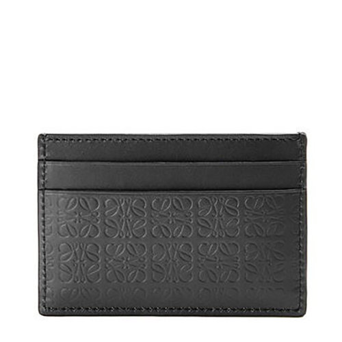 LOEWE/羅意威 經典款 女士黑色老花壓花小牛皮卡夾C499322X03-1100