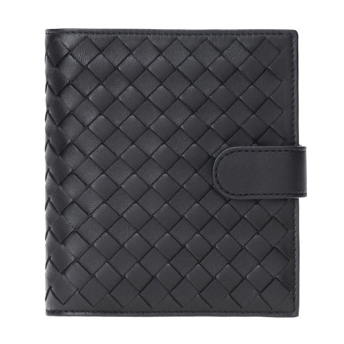Bottega Veneta/葆蝶家 男女同款黑色牛皮錢包114073V001N1000