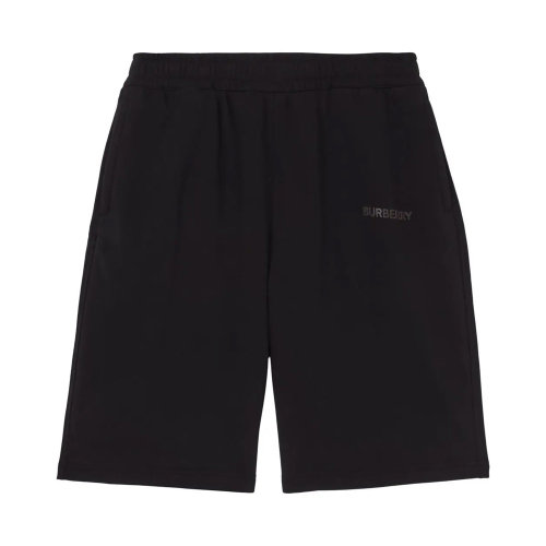 BURBERRY/博柏利 男士黑色棉質混紡氨綸運動短褲 8048238