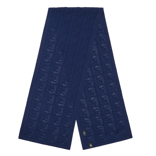 FENDI/芬迪 男士藍(lán)色羊絨和羊毛圍巾FXS701AH7LF0QA2