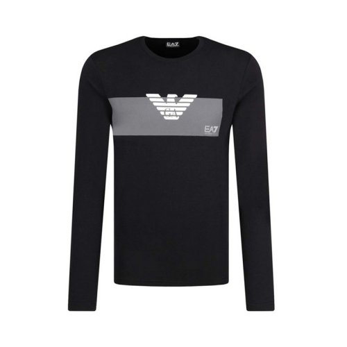  Emporio Armani/安普里奧阿瑪尼 男士黑色棉質長袖T恤 3GPT11 JT7Z 1200 PLFSX