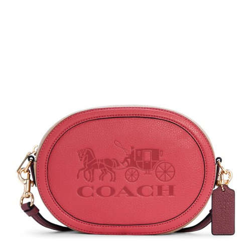 COACH/蔻馳 女士拼色馬車印花單肩包斜挎包相機(jī)包女包 C4164IMSQO