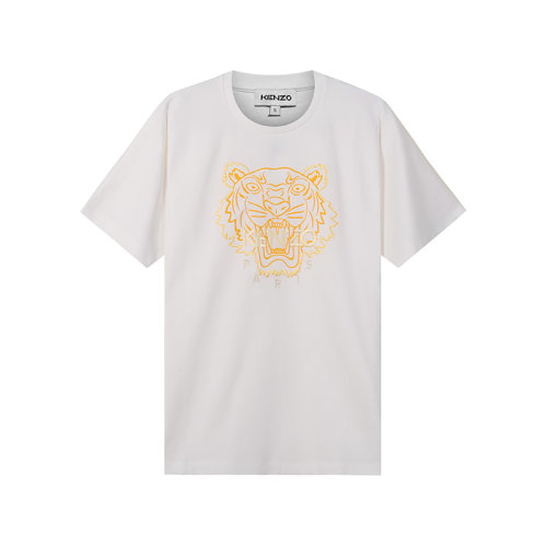 KENZO/高田賢三【22春夏新款】女士棉質寬松版圓領短袖T恤虎頭刺繡 2TS677 4YH
