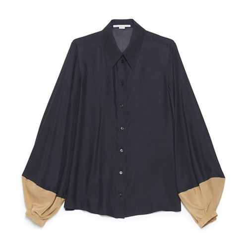 Stella McCartney/絲黛拉麥卡妮  春夏 服裝百搭 女性 黑色 女士長(zhǎng)袖襯衫 600750SOA52 1000
