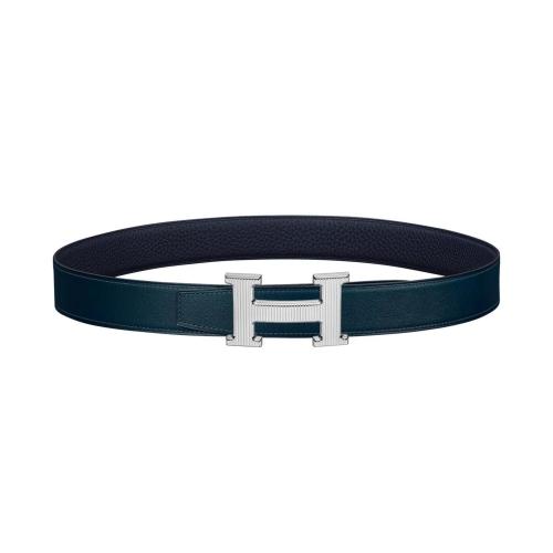  HERMES愛馬仕 22年秋冬 女士 腰帶 Boucle de ceinture H Strie %26 Cuir de ceinture reversibl 預定商品2-6周發貨