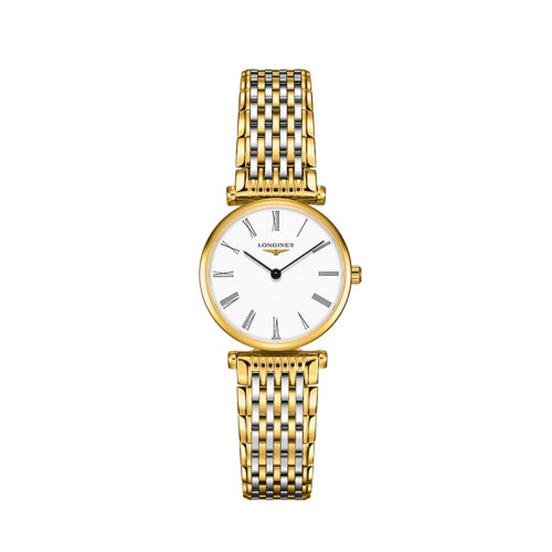 LONGINES/浪琴  嘉嵐系列白色表盤石英機芯女士腕表24毫米L4.209.2.11.7