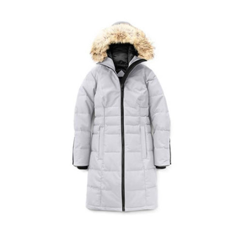 CANADA GOOSE/加拿大鵝  女士灰色經典時尚長款連帽毛領秋冬羽絨服外套 2573L 200