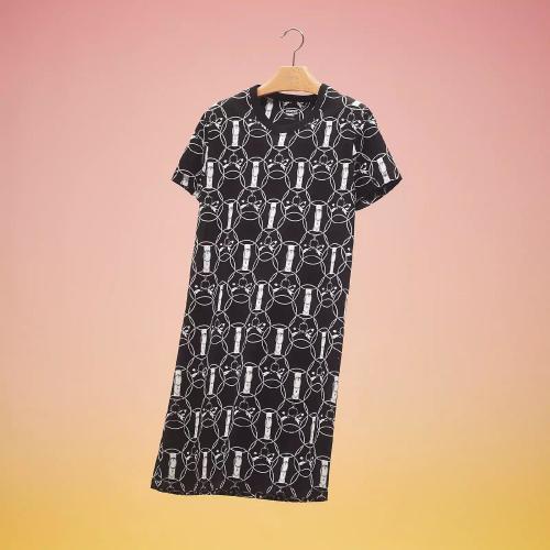  HERMES愛馬仕 22年秋冬 女士 連衣裙 Robe droite imprime ??Promenade du Matin?? H2H450