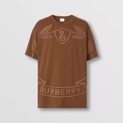  BURBERRY 22年秋冬 男士 橡樹葉徽章棉質寬松 T 恤衫 80632041