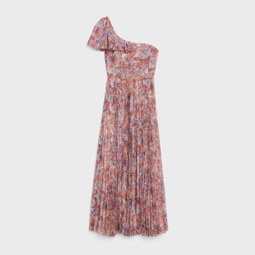  CELINE賽琳思琳 22年秋冬 女士 連衣裙 ROBE VOLANTS GEORGETTE DE SOIE 2R48E225R.01DF