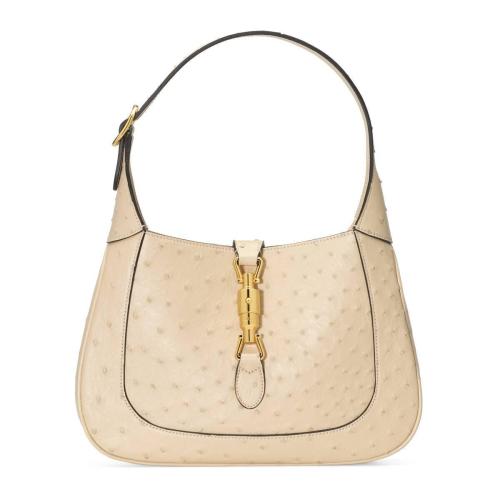  GUCCI古馳 22年秋冬 女士 Jackie 1961系列鴕鳥皮小號(hào)手袋 636709 EY00G 9522