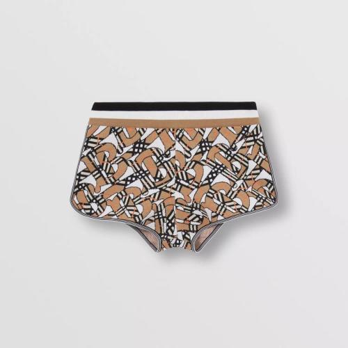  BURBERRY 22年秋冬 女士 專屬標(biāo)識羊毛混紡提花短褲 80577361