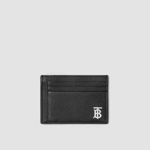  BURBERRY 22年秋冬 男士 專屬標識裝飾粒紋皮革現(xiàn)金夾式卡片夾 80651621