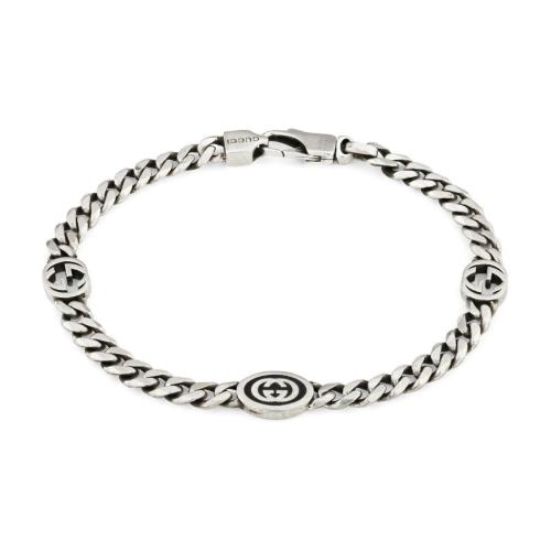  GUCCI古馳 22年秋冬 男士 互扣式雙G手鐲 678660 J8410 8191 預(yù)定商品2-6周發(fā)貨
