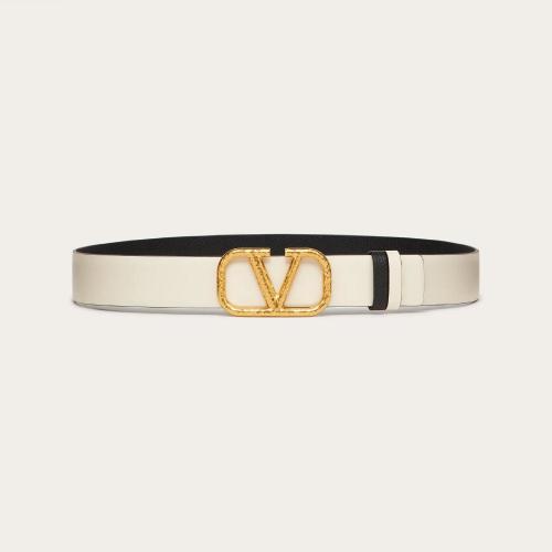  VALENTINO華倫天奴 22年秋冬 女士 腰帶 CEINTURE RéVERSIBLE VLOGO SIGNATURE EN VEAU GRAIN