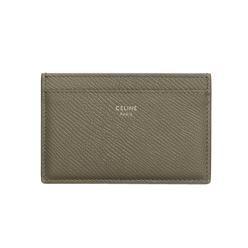 CELINE/賽琳 22秋冬新款 男士黑橄欖色粒面小牛皮卡包10B703BEL.31DO
